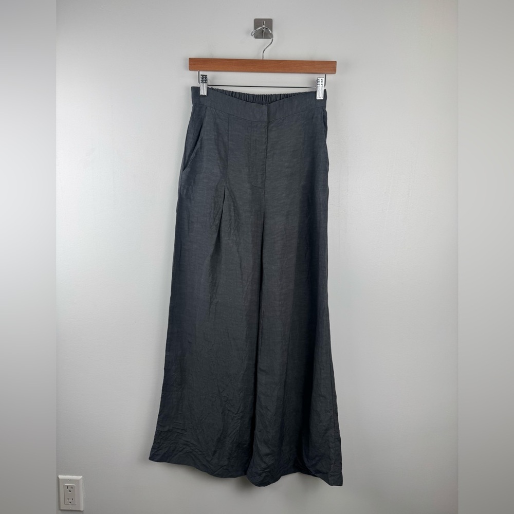 Shosh Made In NYC Women Grey Wide Leg Pant Size 0 XS